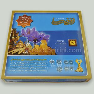 پرده نبات زعفرانی درجه یک یزدی جعبه 1900 گرمی